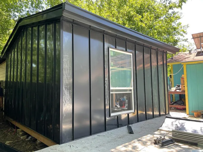 Black standing seam metal wall panels for Metal Roof Installation in Euclid